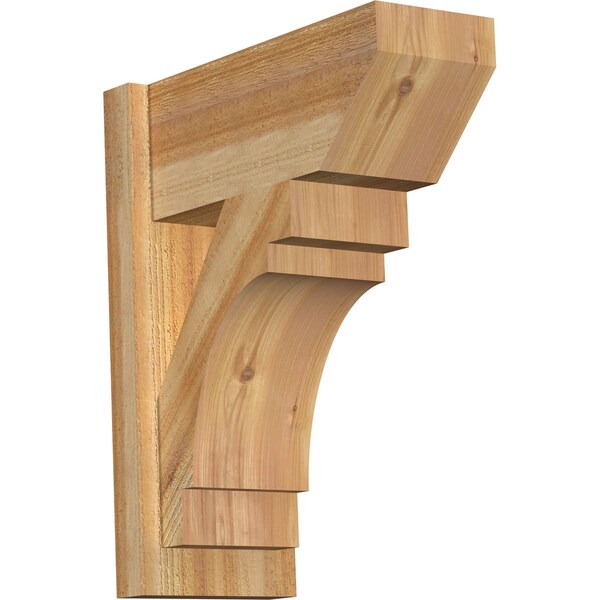 Ekena Millwork Merced Slat Rough Sawn Outlooker, Western Red Cedar, 8"W x 18"D x 22"H OUT08X18X22MRC06RWR - main